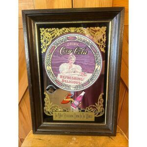 vintage coca cola mirror wall hanging sign 75th anniversary (5664)